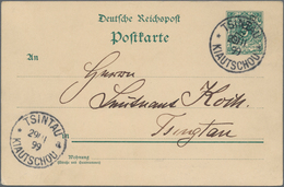 Deutsche Kolonien - Kiautschou - Ganzsachen: 1899, Gebrauchte Ganzsachenpostkarte Mit Schrägem Schwa - Kiautschou
