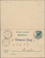 Deutsche Kolonien - Kiautschou - Ganzsachen: 1899, Gebrauchte Ganzsachenpostkarte Mit Bezahlter Antw - Kiauchau