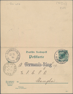 Deutsche Kolonien - Kiautschou - Ganzsachen: 1899, Gebrauchte Ganzsachenpostkarte Mit Bezahlter Antw - Kiautschou