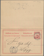 Deutsche Kolonien - Kiautschou - Ganzsachen: 1902/06, Zwei Gebrauchte Ganzsachenpostkarten Mit Bezah - Kiautchou