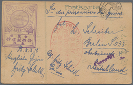 Deutsche Kolonien - Kiautschou - Kriegsgefangenenpost: 1918, Farbige Ausstellungskarte "Ausstellung - Kiautchou