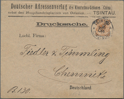 Deutsche Kolonien - Kiautschou - Besonderheiten: 1899 (8.10.), Drucksachen-Umschlag (Vordrucvk "Deut - Kiaochow