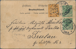 Deutsche Kolonien - Kiautschou - Besonderheiten: 1899 (17.2.), "TSINGTAU * CHINA *" Auf Senkrechtem - Kiautschou