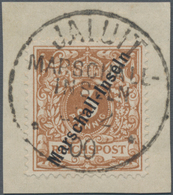 Deutsche Kolonien - Marshall-Inseln: 1897, 3 Pfg Lebhaftbraunocker Aufdruck "Marschall-Inseln", Jalu - Marshall Islands