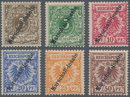 Deutsche Kolonien - Marshall-Inseln: 1899, Krone/Adler 3 Pf. Bis 50 Pf., Sog. "Berliner Ausgabe" Sec - Marshall