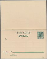 Deutsche Kolonien - Marshall-Inseln - Ganzsachen: 1887. Doppelkarte 5 Pf Krone/Adler "Marschal-Insel - Marshalleilanden
