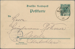 Deutsche Kolonien - Marshall-Inseln - Ganzsachen: 1900, Gebrauchte Ganzsachenpostkarte Mit Schwarzem - Marshall