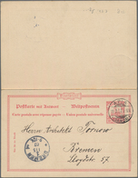 Deutsche Kolonien - Samoa - Ganzsachen: 1906, Gebrauchte Ganzsachenpostkarte Mit Bezahlter Antwort W - Samoa