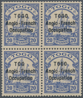 Deutsche Kolonien - Togo - Britische Besetzung: 1914, 20 Pfg. Ultramarin, Enger Abstand, Im Farbfris - Togo