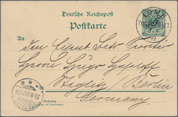 Deutsche Kolonien - Togo - Ganzsachen: 1900, Bedarfs- Und Portogerecht Verwendete Ganzsachenpostkart - Togo
