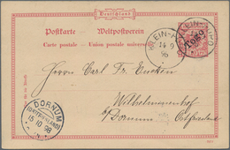 Deutsche Kolonien - Togo - Ganzsachen: 1898, Gebrauchte Ganzsachenpostkarte Mit Schwarzem Aufdruck " - Togo