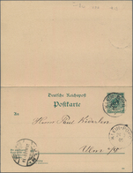 Deutsche Kolonien - Togo - Ganzsachen: 1901, Zwei Gebrauchte Ganzsachenpostkarten Mit Schwarzem Aufd - Togo
