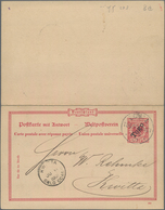 Deutsche Kolonien - Togo - Ganzsachen: 1901, Portogerecht Verwendete Ganzsachenpostkarte Mit Schwarz - Togo