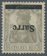 Deutsche Abstimmungsgebiete: Saargebiet: 1920, "2 Pfg. Germania/Sarre Mit Kopfstehendem Aufdruck Und - Lettres & Documents