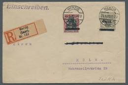 Deutsche Abstimmungsgebiete: Saargebiet: 1920, "2 ½ Pfg. Germania/Sarre Mit Kopfstehendem Aufdruck", - Brieven En Documenten