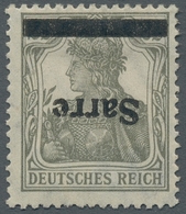 Deutsche Abstimmungsgebiete: Saargebiet: 1920, "2 ½ Pfg. Germania/Sarre Mit Kopfstehendem Aufdruck U - Lettres & Documents