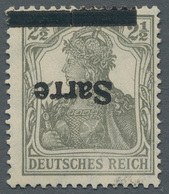 Deutsche Abstimmungsgebiete: Saargebiet: 1920, "2 ½ Pfg. Germania/Sarre Mit Kopfstehendem Aufdruck M - Storia Postale
