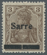 Deutsche Abstimmungsgebiete: Saargebiet: 1920, "3 Pfg. Germania/Sarre Mit Aufdruck In Type II Und Au - Storia Postale