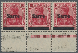 Deutsche Abstimmungsgebiete: Saargebiet: 1920, "10 Pfg. Germania/Sarre Scharlachrot Mit Aufdruck-PLF - Covers & Documents