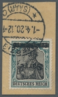 Deutsche Abstimmungsgebiete: Saargebiet: 1920, "75 Pfg. Germania/Sarre Mit Kopfstehendem Aufdruck", - Covers & Documents