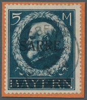 Deutsche Abstimmungsgebiete: Saargebiet: 1920, "Bayern/Sarre" Komplett, Sauber Gestempelter Satz In - Storia Postale