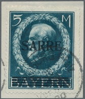 Deutsche Abstimmungsgebiete: Saargebiet: 1920, "Bayern/Sarre", überkompletter Satz Mit Zusätzlich Mi - Covers & Documents