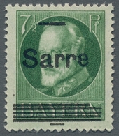 Deutsche Abstimmungsgebiete: Saargebiet: 1920, "7½ Pfg. Bayern/Sarre Mit Aufdruck-PLF B I", Postfris - Lettres & Documents