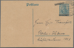 Deutsche Abstimmungsgebiete: Saargebiet - Ganzsachen: 1920. Postkarte 30 Pf "SAARBEGIET", Aufdruck E - Postwaardestukken