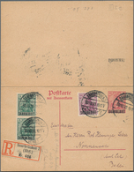Deutsche Abstimmungsgebiete: Saargebiet - Ganzsachen: 1920, Gebrauchte Ganzsachenpostkarte Mit Bezah - Interi Postali