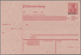 Deutsche Abstimmungsgebiete: Saargebiet - Ganzsachen: 1920, 10 Pf. Germania SAARGEBIET, Ungebrauchte - Entiers Postaux