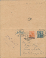 Deutsche Abstimmungsgebiete: Saargebiet - Ganzsachen: 1921, Bedarfs- Und Portogerecht Verwendete Gan - Enteros Postales