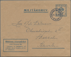 Deutsche Abstimmungsgebiete: Saargebiet - Feldpost: 1935, Militärbriefumschlag Der Schwedischen Stre - Cartas & Documentos