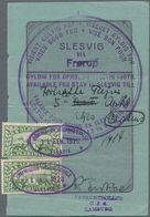 Deutsche Abstimmungsgebiete: Schleswig: 1920, 5 Mark Grün, Zwei Werte Auf Seite Eines Reisepasses Mi - Autres & Non Classés