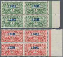 Deutsche Abstimmungsgebiete: Schleswig: 1920, Aufdruck "1. ZONE", 1 Ö. Bis 10 Kr., Komplette Serie V - Sonstige & Ohne Zuordnung