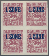 Deutsche Abstimmungsgebiete: Schleswig: 1920, Aufdruck "1. Zone", 15 Ö. Bräunlichlila Im Geschnitten - Autres & Non Classés