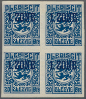 Deutsche Abstimmungsgebiete: Schleswig: 1920, Aufdruck "1. Zone", 20 Ö. Dunkelblau Im Geschnittenen - Altri & Non Classificati