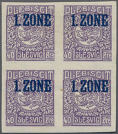 Deutsche Abstimmungsgebiete: Schleswig: 1920, Aufdruck "1. Zone", 40 Ö. Dunkelgrauviolett Im Geschni - Other & Unclassified