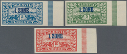 Deutsche Abstimmungsgebiete: Schleswig: 1920, Aufdruck "1. Zone", 2 Kr. Blau, 5 Kr. Grün Und 10 Kr. - Other & Unclassified