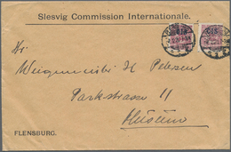 Deutsche Abstimmungsgebiete: Schleswig - Dienstmarken: 1920, 2 X 15 Pf Dkl'bräunlichlila, Je Mit Auf - Autres & Non Classés