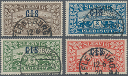 Deutsche Abstimmungsgebiete: Schleswig - Dienstmarken: 1920, CIS-Aufdrucke, 1 Mark Bis 10 Mark, Vier - Sonstige & Ohne Zuordnung