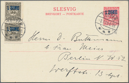 Deutsche Abstimmungsgebiete: Schleswig - Ganzsachen: 1920, Gebrauchte Ganzsachenpostkarte Mit Dunkel - Autres & Non Classés