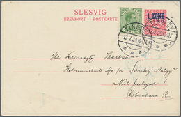 Deutsche Abstimmungsgebiete: Schleswig - Ganzsachen: 1920, 10 Ø Rot Ganzsachenkarte "1.ZONE" Mit Zus - Other & Unclassified