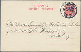 Deutsche Abstimmungsgebiete: Schleswig - Ganzsachen: 1920, Gebrauchte Ganzsachenpostkarte Mit Dunkel - Otros & Sin Clasificación