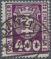 Danzig - Portomarken: 19213, 400 Pf , Portomarke Mit Liegendem Wasserzeichen, Zeitgerecht Gestempelt - Autres & Non Classés