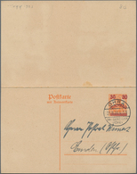 Danzig - Ganzsachen: 1920, Bedarfs- Und Portogerecht Als Fernkarte Verwendete Ganzsachenpostkarte Mi - Other & Unclassified