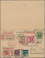 Danzig - Ganzsachen: 1922, Gebrauchte Ganzsachenpostkarte Mit Bezahlter Antwort, Wst. Wappen 20 (Pf) - Other & Unclassified