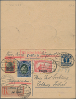 Danzig - Ganzsachen: 1922, Gebrauchte Ganzsachenpostkarte Mit Bezahlter Antwort, Wst. Wappen 40 (Pf) - Other & Unclassified