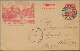 Danzig - Ganzsachen: 1925, Bedarfs- Und Portogerecht Als Auslandskarte Verwendete Ganzsachenbildpost - Otros & Sin Clasificación