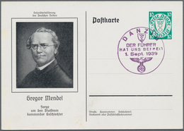 Danzig - Ganzsachen: 1939, Drei Verschiedene Ganzsachenbildpostkarten Wst. Wappen 10 (Pf) Grün Auf K - Other & Unclassified