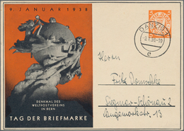 Danzig - Ganzsachen: 1938. Privat-Postkarte 5 Pf Danziger Wappen "Tag Der Briefmarke" Mit Vs. Links - Andere & Zonder Classificatie